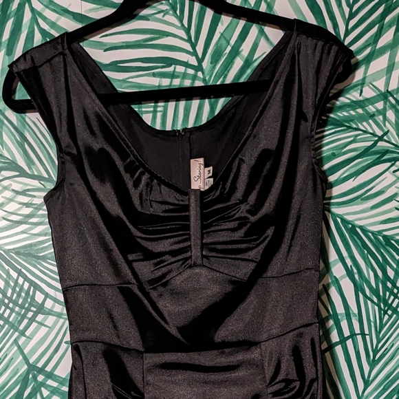 Stop Staring Dresses & Skirts - Stop Staring Satin Wiggle Pin Up dress M